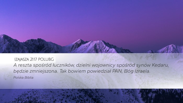 Izajasza 21:17 POLUBG Bible Verse Image