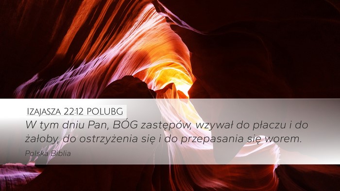 Izajasza 22:12 POLUBG Bible Verse Image