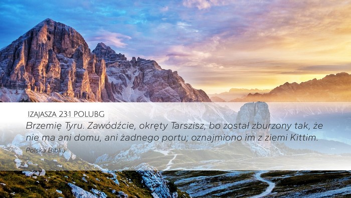 Izajasza 23:1 POLUBG Bible Verse Image