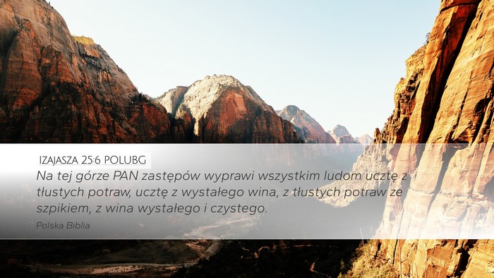 Izajasza 25:6 POLUBG Bible Verse Image