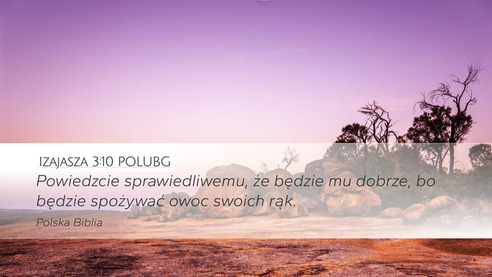 Izajasza 3:10 POLUBG Bible Verse Image
