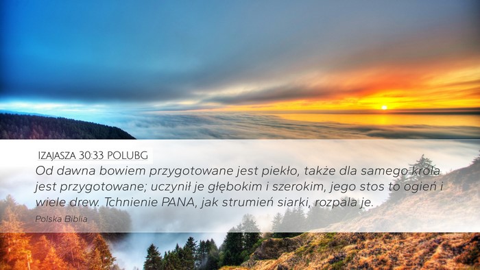 Izajasza 30:33 POLUBG Bible Verse Image