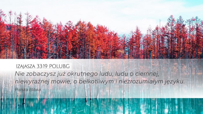 Izajasza 33:19 POLUBG Bible Verse Image