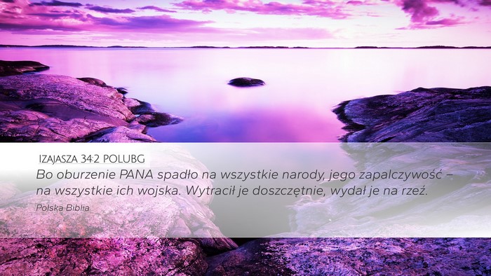Izajasza 34:2 POLUBG Bible Verse Image
