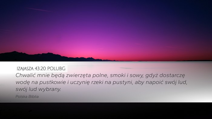 Izajasza 43:20 POLUBG Bible Verse Image