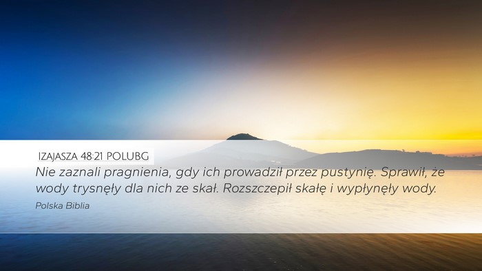 Izajasza 48:21 POLUBG Bible Verse Image