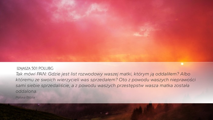 Izajasza 50:1 POLUBG Bible Verse Image