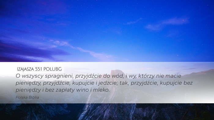 Izajasza 55:1 POLUBG Bible Verse Image