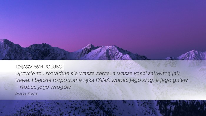 Izajasza 66:14 POLUBG Bible Verse Image