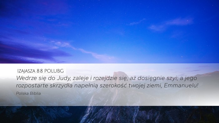 Izajasza 8:8 POLUBG Bible Verse Image