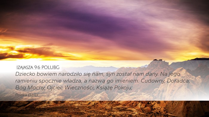 Izajasza 9:6 POLUBG Bible Verse Image