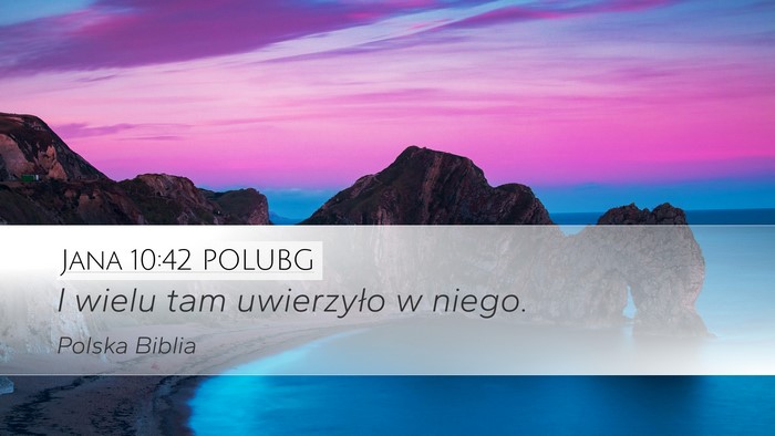 Jana 10:42 POLUBG Bible Verse Image