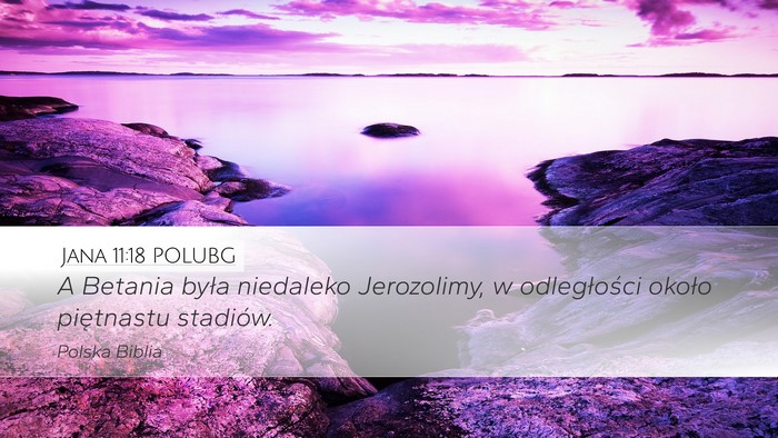 Jana 11:18 POLUBG Desktop Wallpaper - A Betania była niedaleko Jerozolimy, w - Desktop Bible Verse Wallpaper