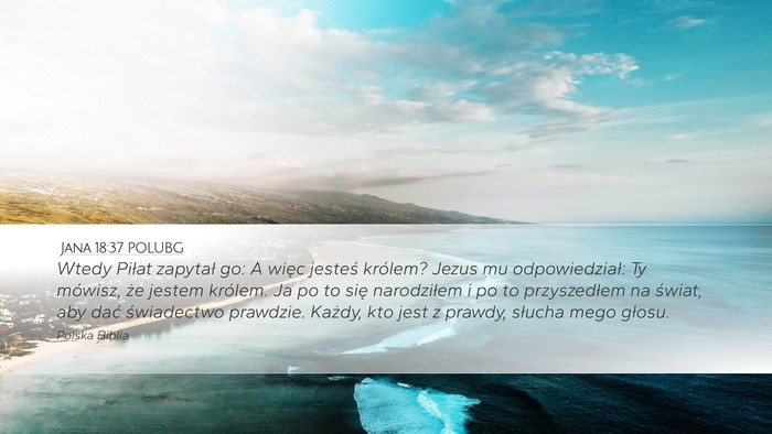 Jana 18:37 POLUBG Bible Verse Image