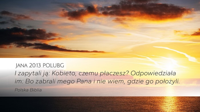 Jana 20:13 POLUBG Bible Verse Image