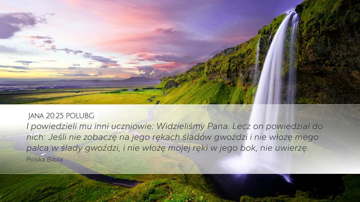 Jana 20:25 POLUBG Bible Verse Image