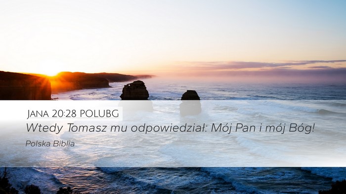 Jana 20:28 POLUBG Bible Verse Image