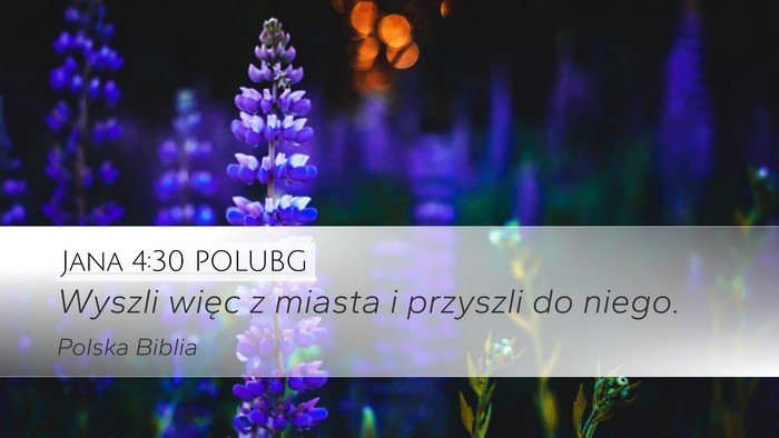 Jana 4:30 POLUBG Desktop Wallpaper - Wyszli więc z miasta i przyszli do - Desktop Bible Verse Wallpaper
