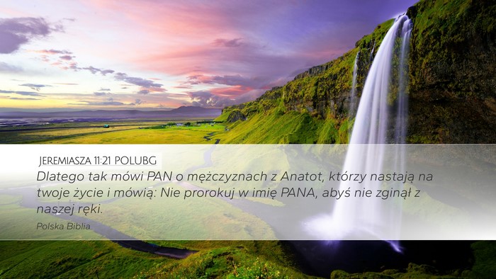 Jeremiasza 11:21 POLUBG Bible Verse Image