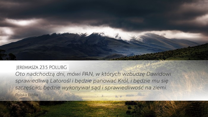 Jeremiasza 23:5 POLUBG Bible Verse Image