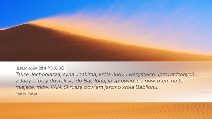 Jeremiasza 28:4 POLUBG Bible Verse Image