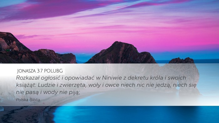 Jonasza 3:7 POLUBG Bible Verse Image