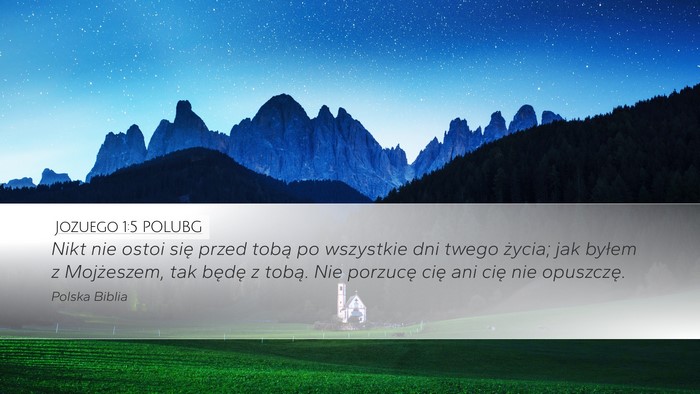 Jozuego 1:5 POLUBG Bible Verse Image