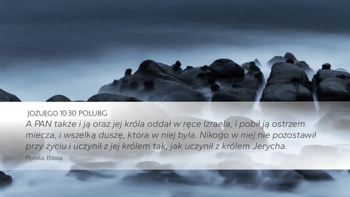 Jozuego 10:30 POLUBG Bible Verse Image