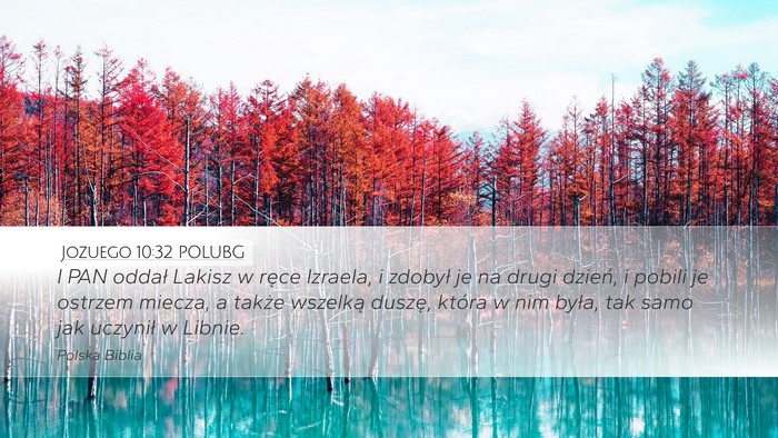 Jozuego 10:32 POLUBG Bible Verse Image