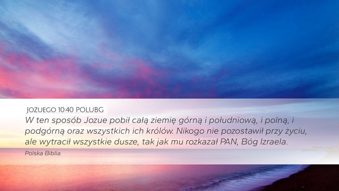 Jozuego 10:40 POLUBG Bible Verse Image