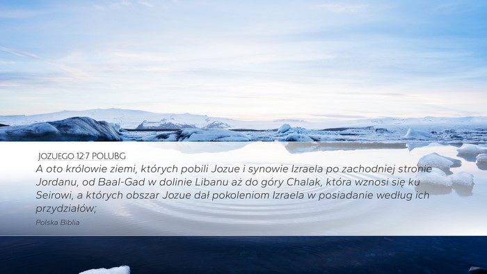 Jozuego 12:7 POLUBG Bible Verse Image