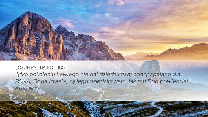 Jozuego 13:14 POLUBG Bible Verse Image
