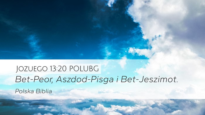 Jozuego 13:20 POLUBG Bible Verse Image