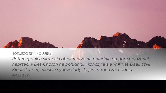 Jozuego 18:14 POLUBG Bible Verse Image