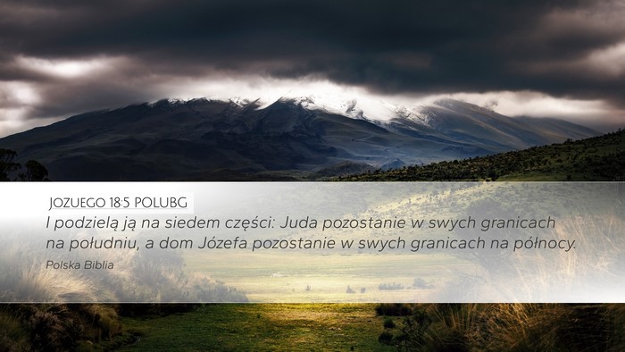 Jozuego 18:5 POLUBG Bible Verse Image