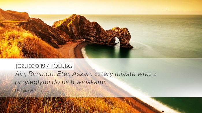 Jozuego 19:7 POLUBG Bible Verse Image