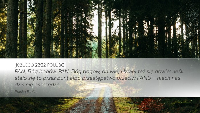 Jozuego 22:22 POLUBG Bible Verse Image