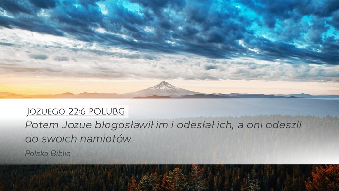 Jozuego 22:6 POLUBG Bible Verse Image