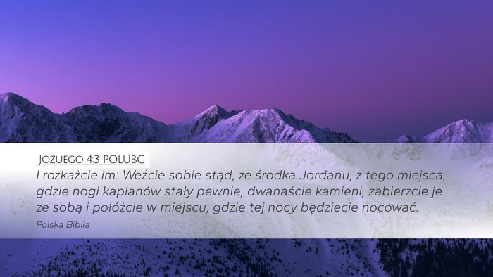 Jozuego 4:3 POLUBG Bible Verse Image