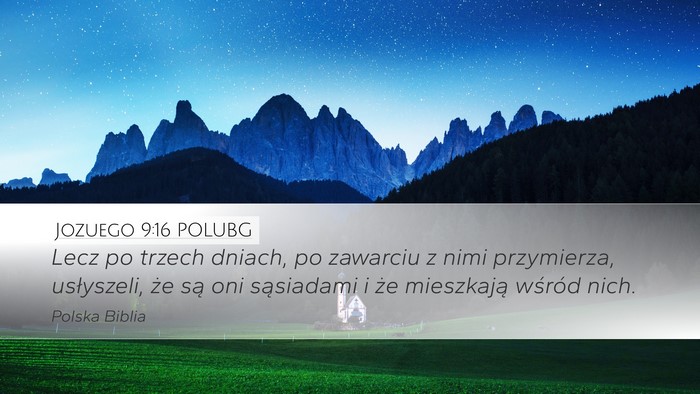 Jozuego 9:16 POLUBG Bible Verse Image