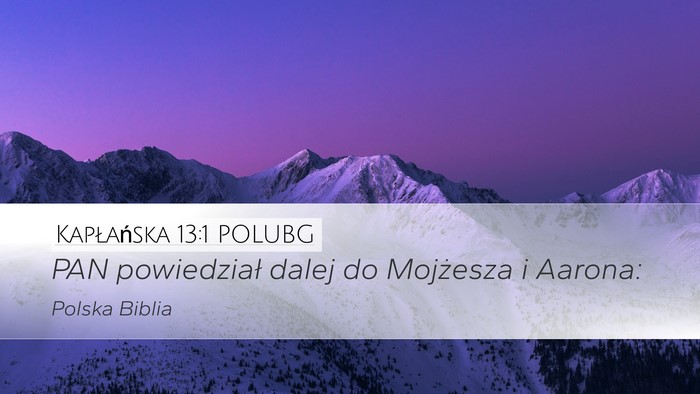 Kapłańska 13:1 POLUBG Bible Verse Image