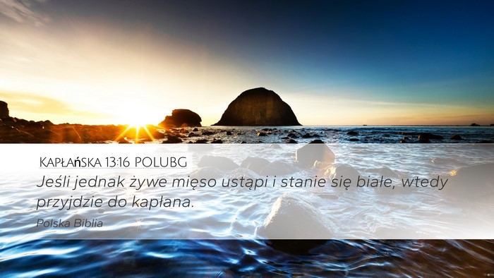 Kapłańska 13:16 POLUBG Desktop Wallpaper - Jeśli jednak żywe mięso ustąpi i stanie się - Desktop Bible Verse Wallpaper