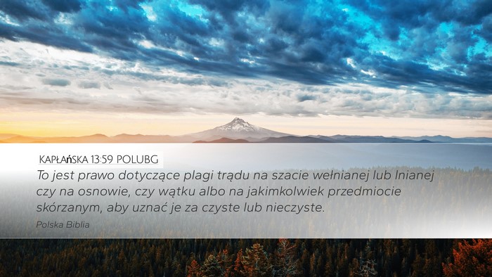 Kapłańska 13:59 POLUBG Bible Verse Image