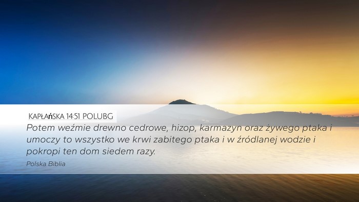 Kapłańska 14:51 POLUBG Bible Verse Image