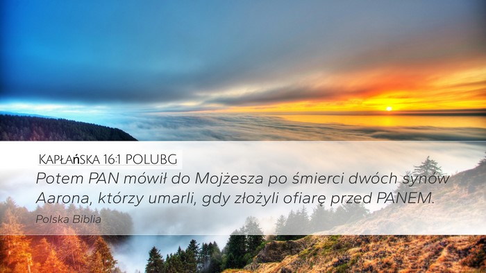 Kapłańska 16:1 POLUBG Bible Verse Image