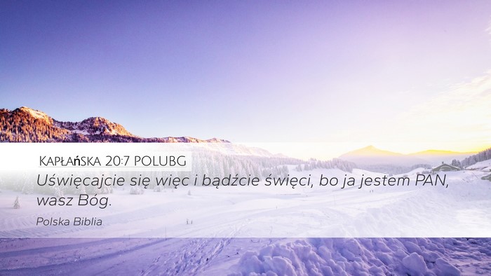Kapłańska 20:7 POLUBG Bible Verse Image