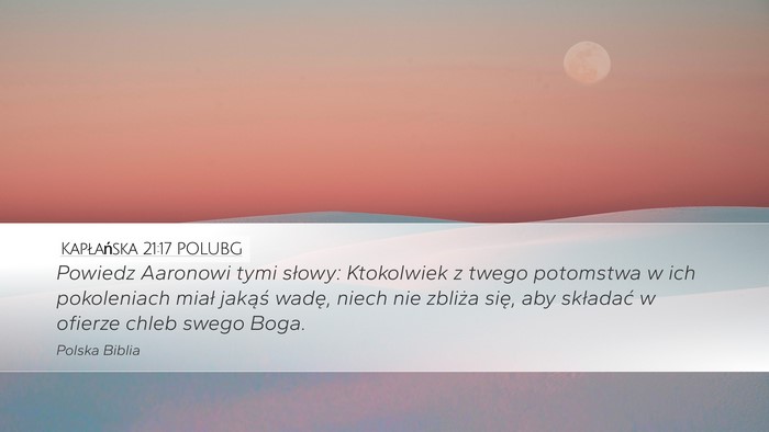Kapłańska 21:17 POLUBG Bible Verse Image