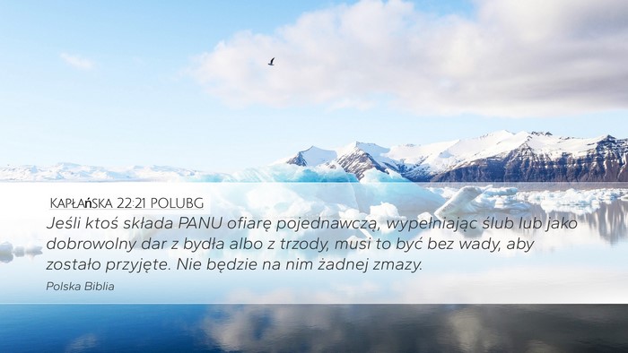 Kapłańska 22:21 POLUBG Bible Verse Image