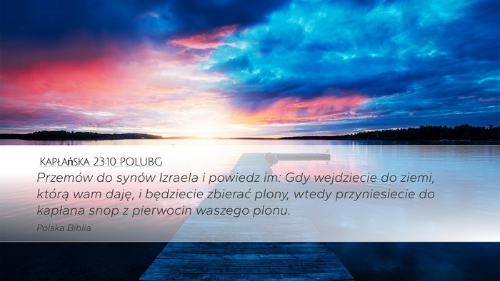 Kapłańska 23:10 POLUBG Bible Verse Image