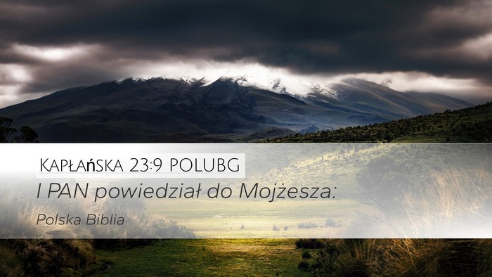 Kapłańska 23:9 POLUBG Desktop Wallpaper - I PAN powiedział do - Desktop Bible Verse Wallpaper